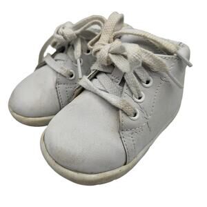 Vintage Teeny Toes Baby Sz 3W Lace Up Tennis Shoes White